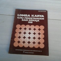Image of LOMBA KARYA ILMU PENGETAHUAN BAGI REMAJA 1981